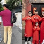 Con trai siêu mẫu Kim Cương gây chú ý với chiều cao vượt trội bên bố dượng Ưng Hoàng Phúc