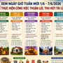 Xem ngày giờ tuần mới 1/6 - 7/6/2026 để thu hút tài lộc và may mắn trong các công việc