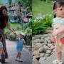 Cặp song sinh nhà Phương Oanh gây chú ý khi đi nghỉ hè cùng mẹ