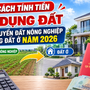 Cách tính tiền sử dụng đất khi chuyển đất nông nghiệp sang đất ở năm 2026