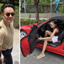 Thanh Hằng thích thú lái Porsche gần 6 tỷ đưa chồng đi hẹn hò cuối tuần